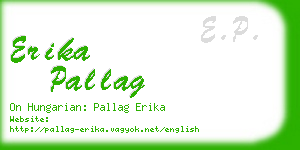 erika pallag business card